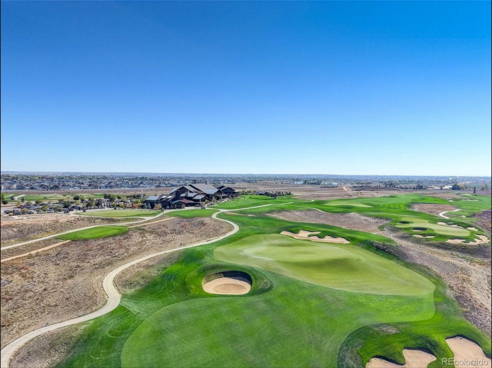 TPC Colorado greens and bunkers from above